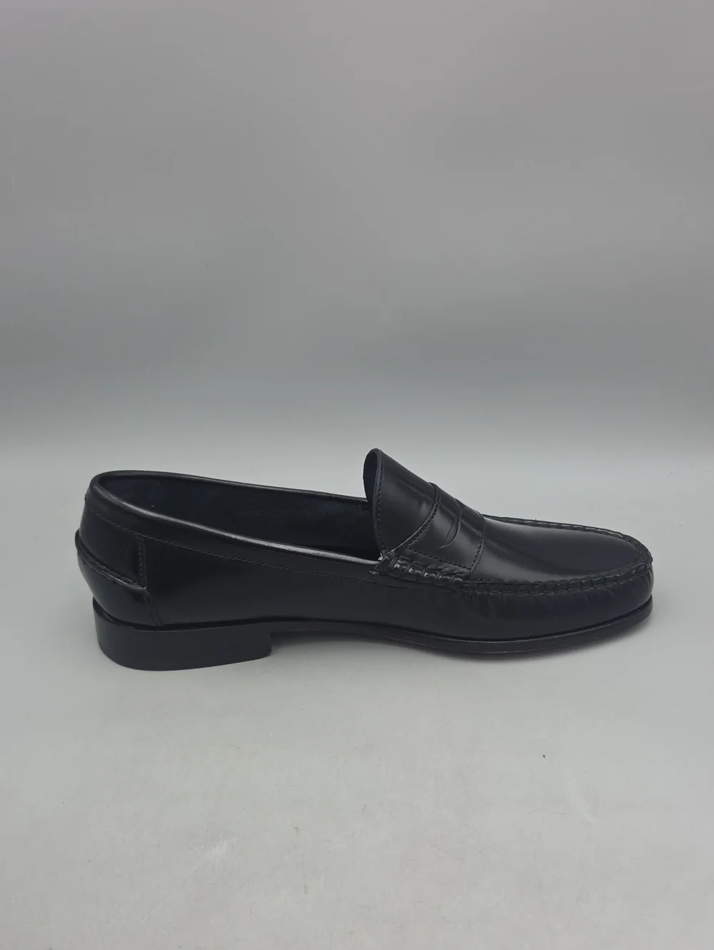 Mens Florsheim Berkley Moc Toe Penny Loafers Black Leather Size 10.5 D